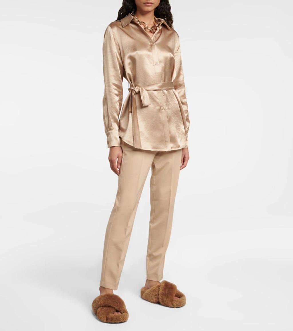 Holiday Belted Shirt In Gold Product Image