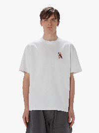 T-SHIRT WITH PUFFIN EMBROIDERY in white | JW Anderson US  Product Image