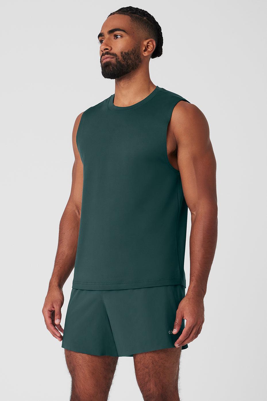 Conquer Muscle Tank - Midnight Green Male Product Image