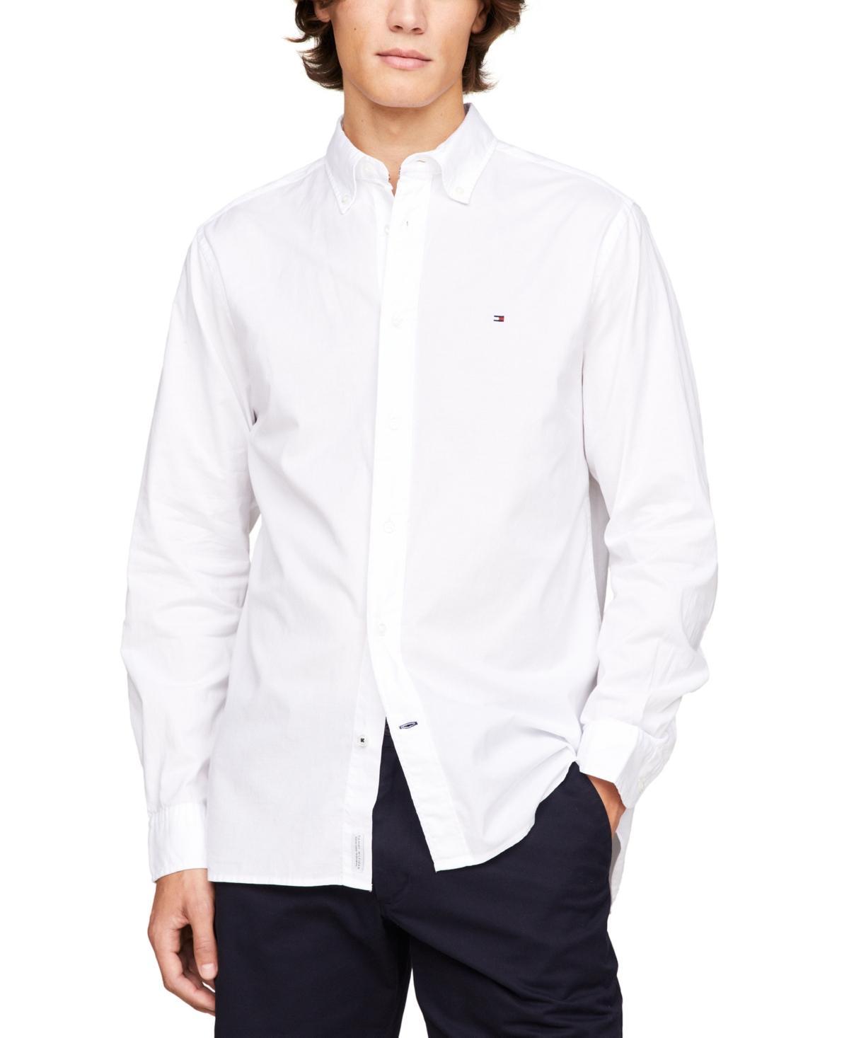 Tommy Hilfiger Mens Poplin Long Sleeve Button-Down Shirt Product Image