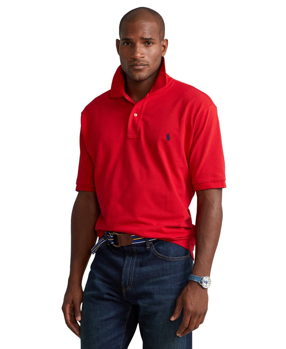 Polo Ralph Lauren Big  Tall Classic Fit Solid Cotton Mesh Polo Shirt Product Image