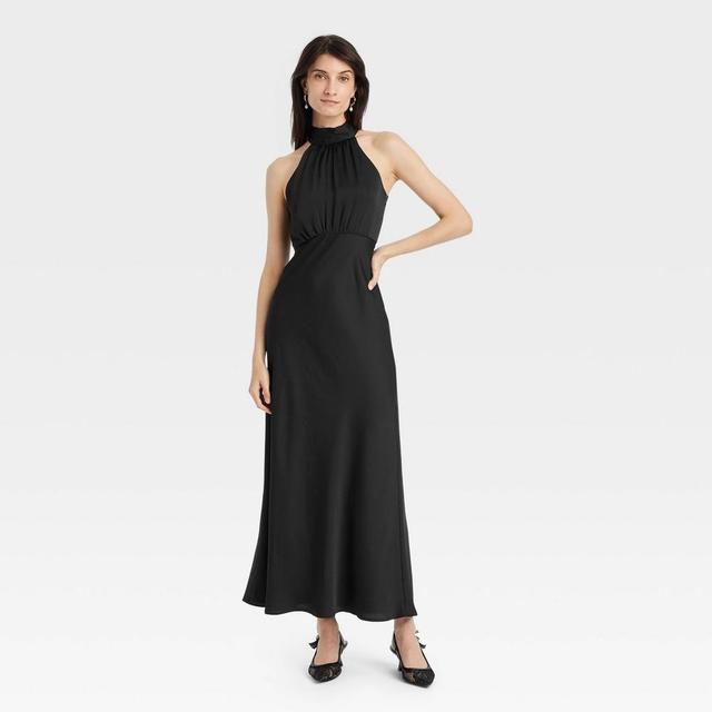 Womens Midi A-Line Dress - A New Day Black Product Image