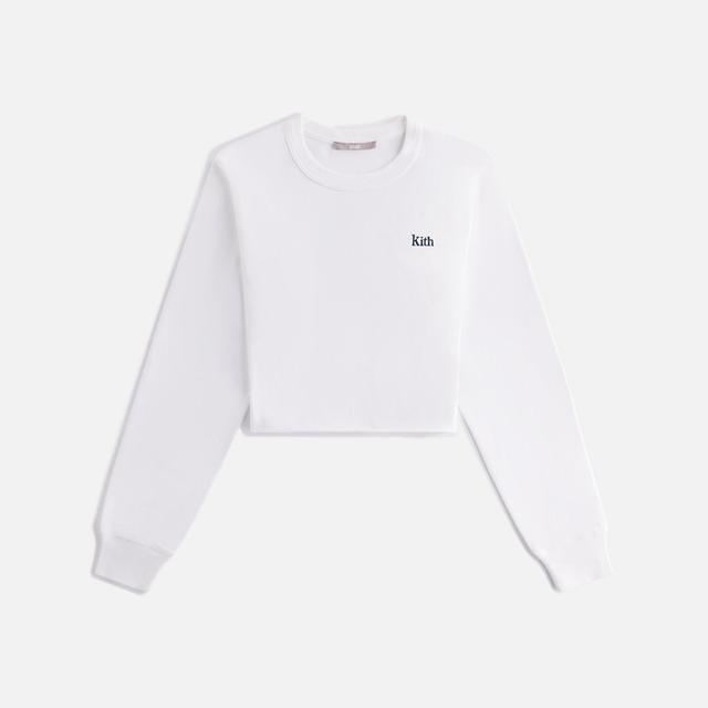 Kith Women Lucy II Cropped Long Sleeve Tee - White Female Product Image