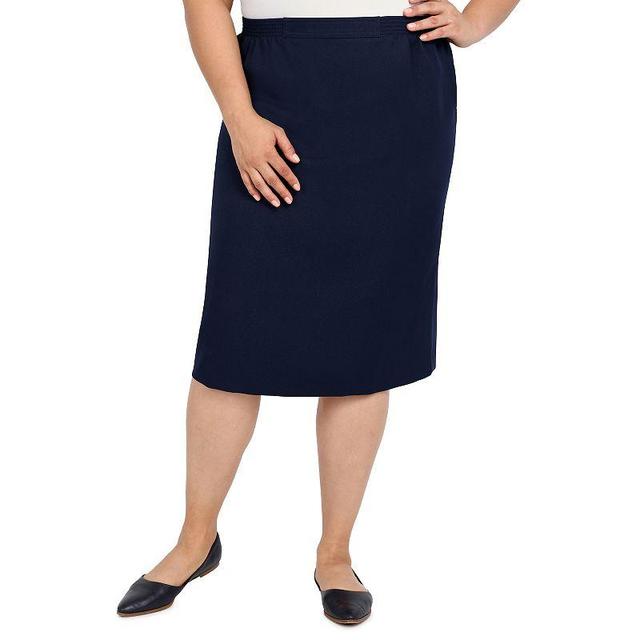 Plus Size Alfred Dunner Classic Fit Skirt, Womens White Product Image