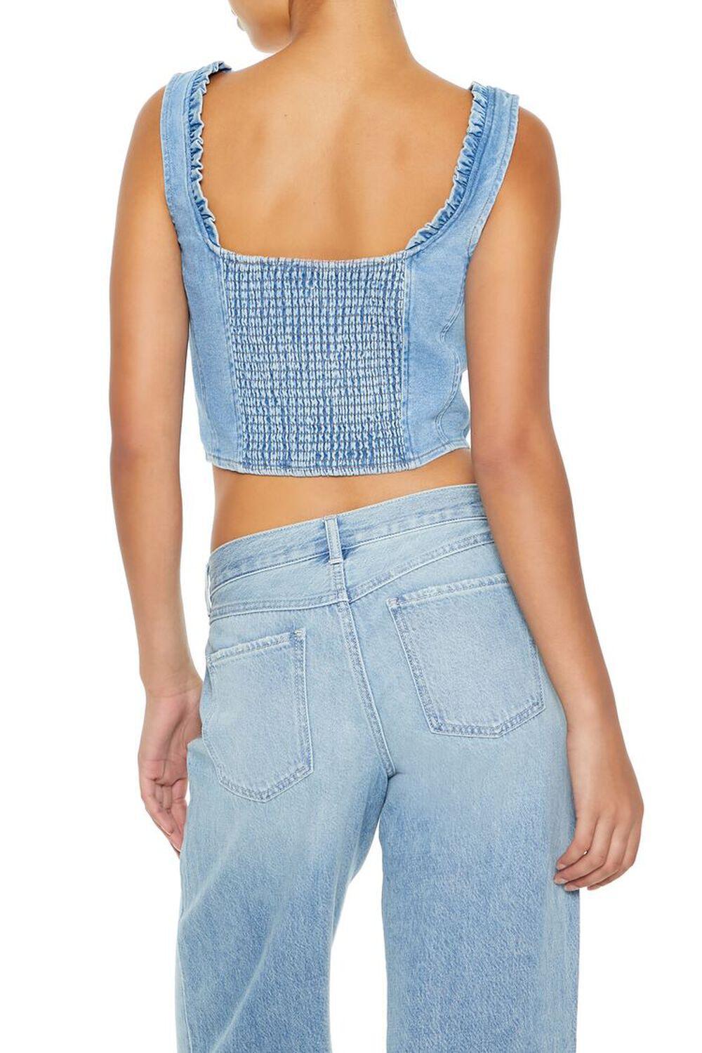 Denim Bustier Crop Top | Forever 21 Product Image