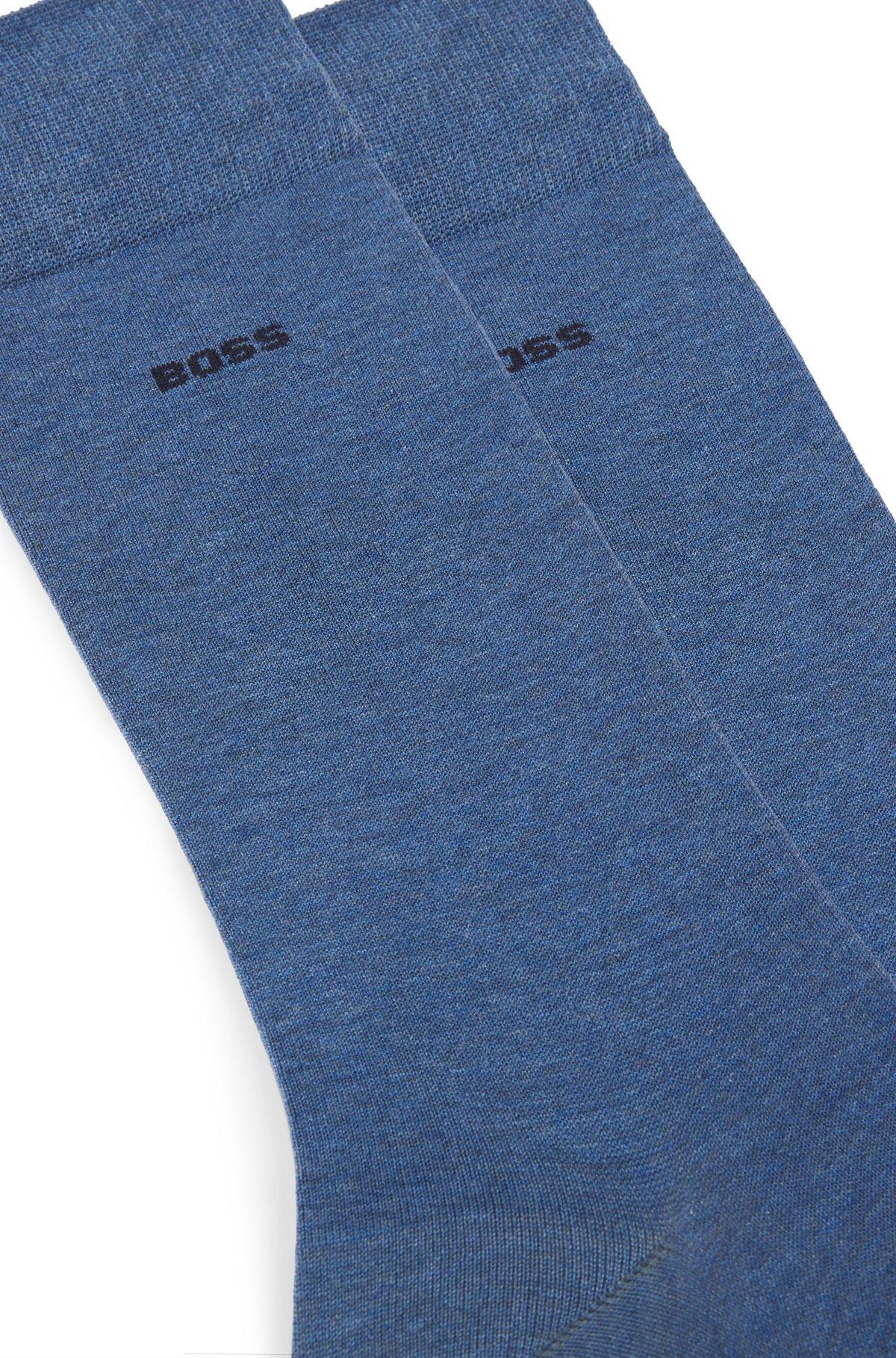 Two-pack of regular-length socks in a mercerized-cotton Product Image