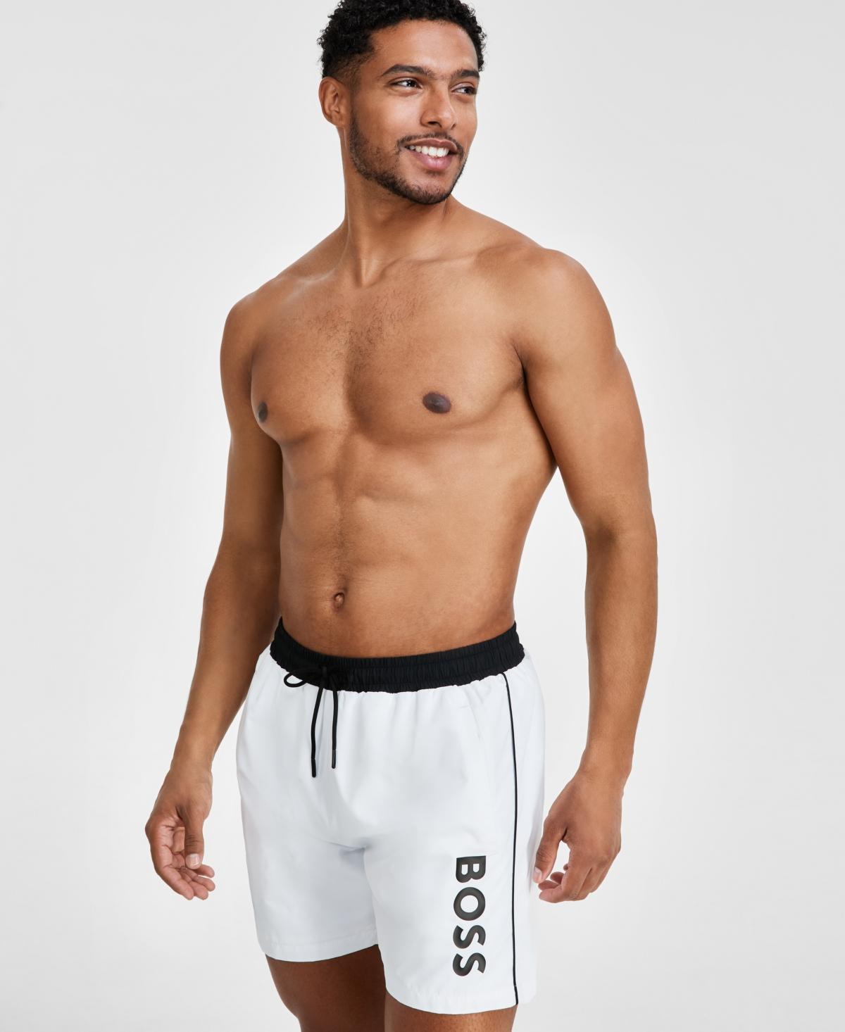 Boss by Hugo Boss Mens Logo 6 Swim Trunks, Created for Macys Product Image