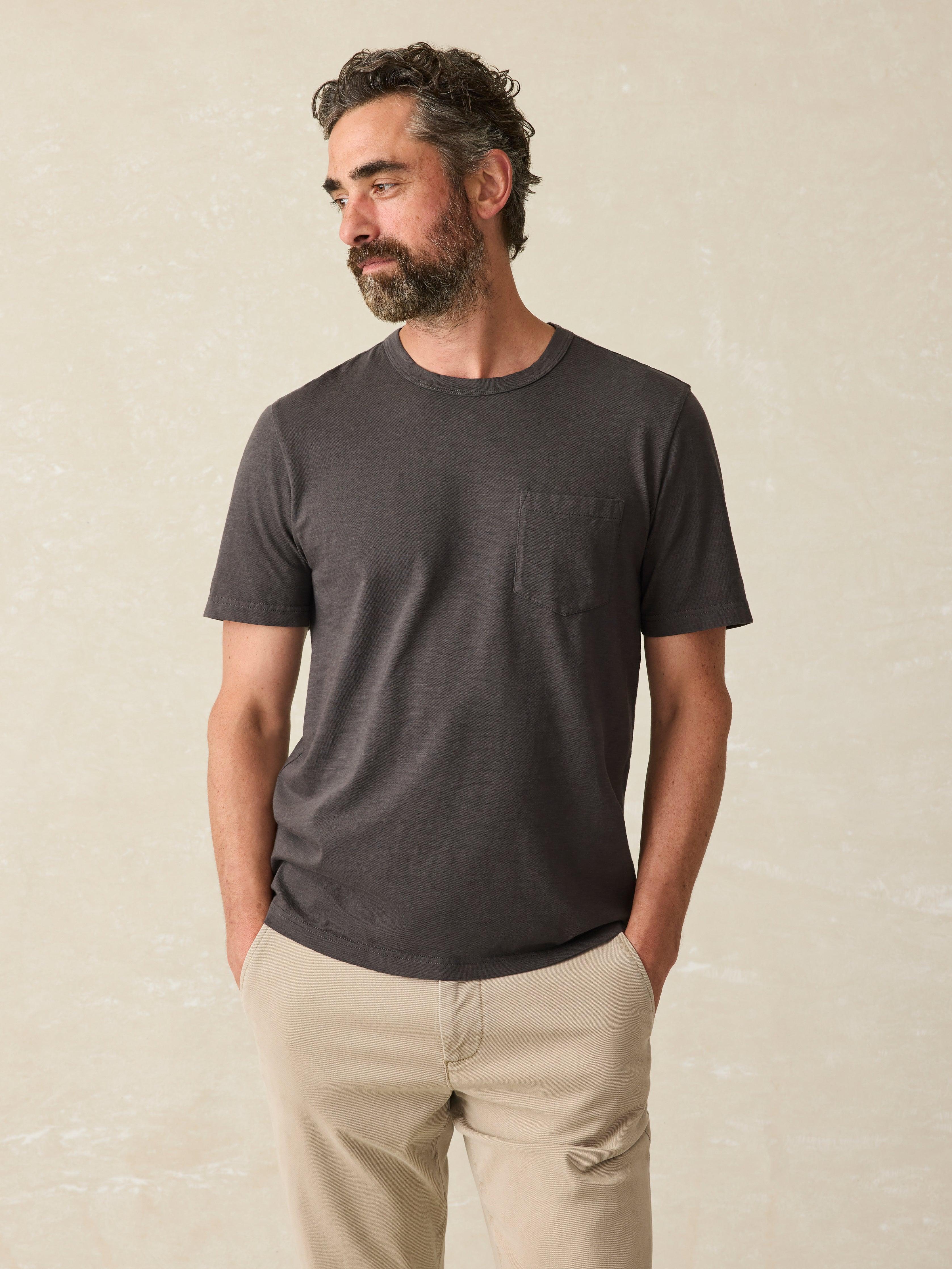 Sunwashed Pocket Tee - Washed Black Male Product Image