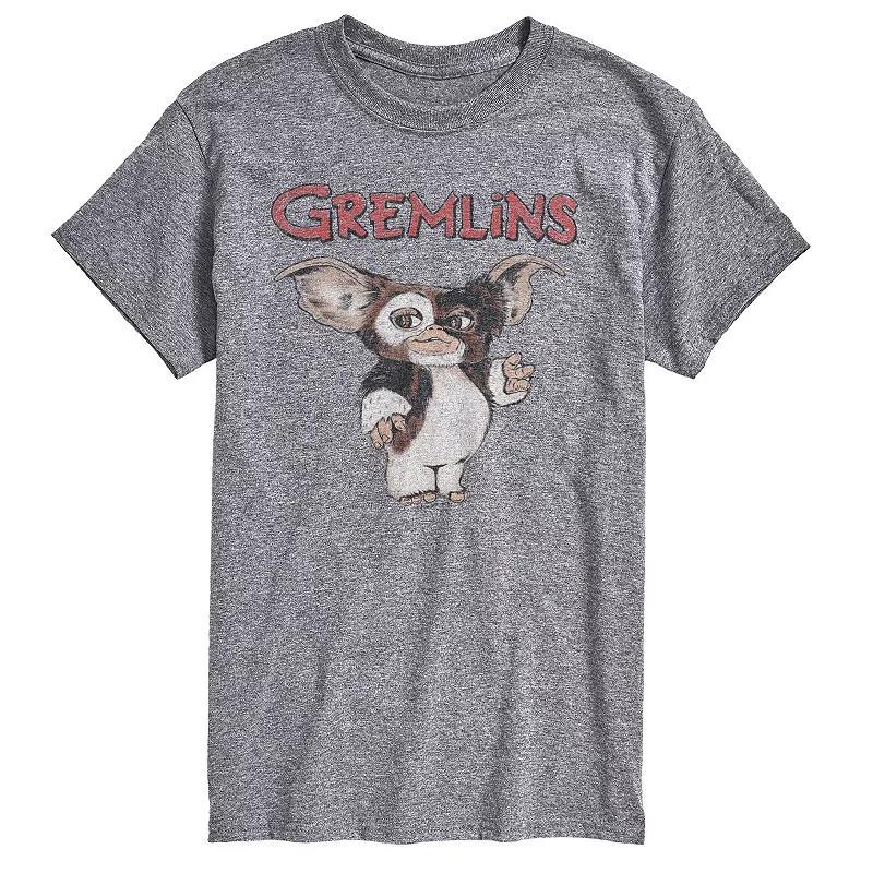 Big & Tall Gremlins Graphic Tee, Mens Med Grey Product Image