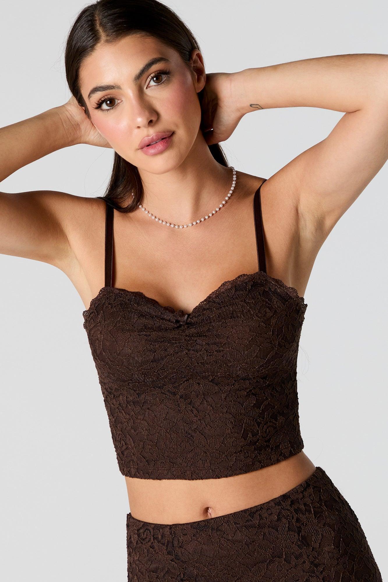 Floral Lace Sweetheart Cami Female Product Image