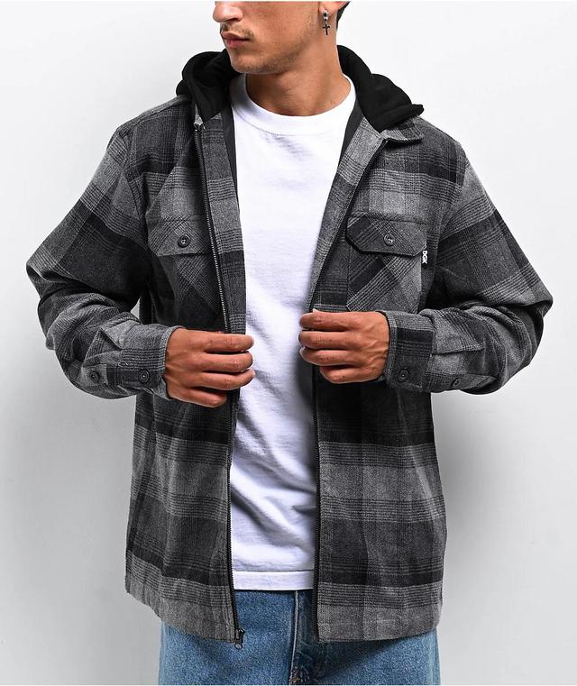 DGK Bliss Charcoal Hooded Flannel Shirt Product Image