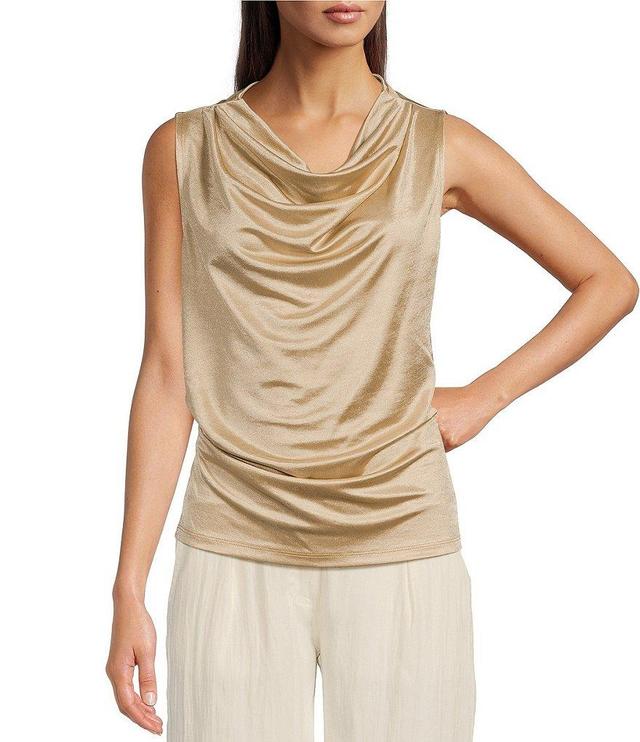 DKNY Cowl Neck Sleeveless Tank Product Image