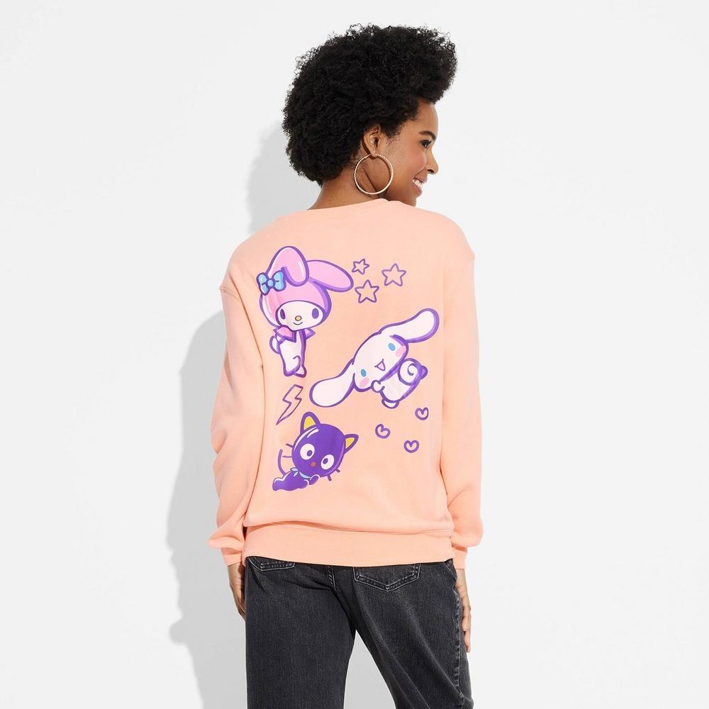 Womens Sanrio Kindness Matters Graphic Sweatshirt - Orange Product Image