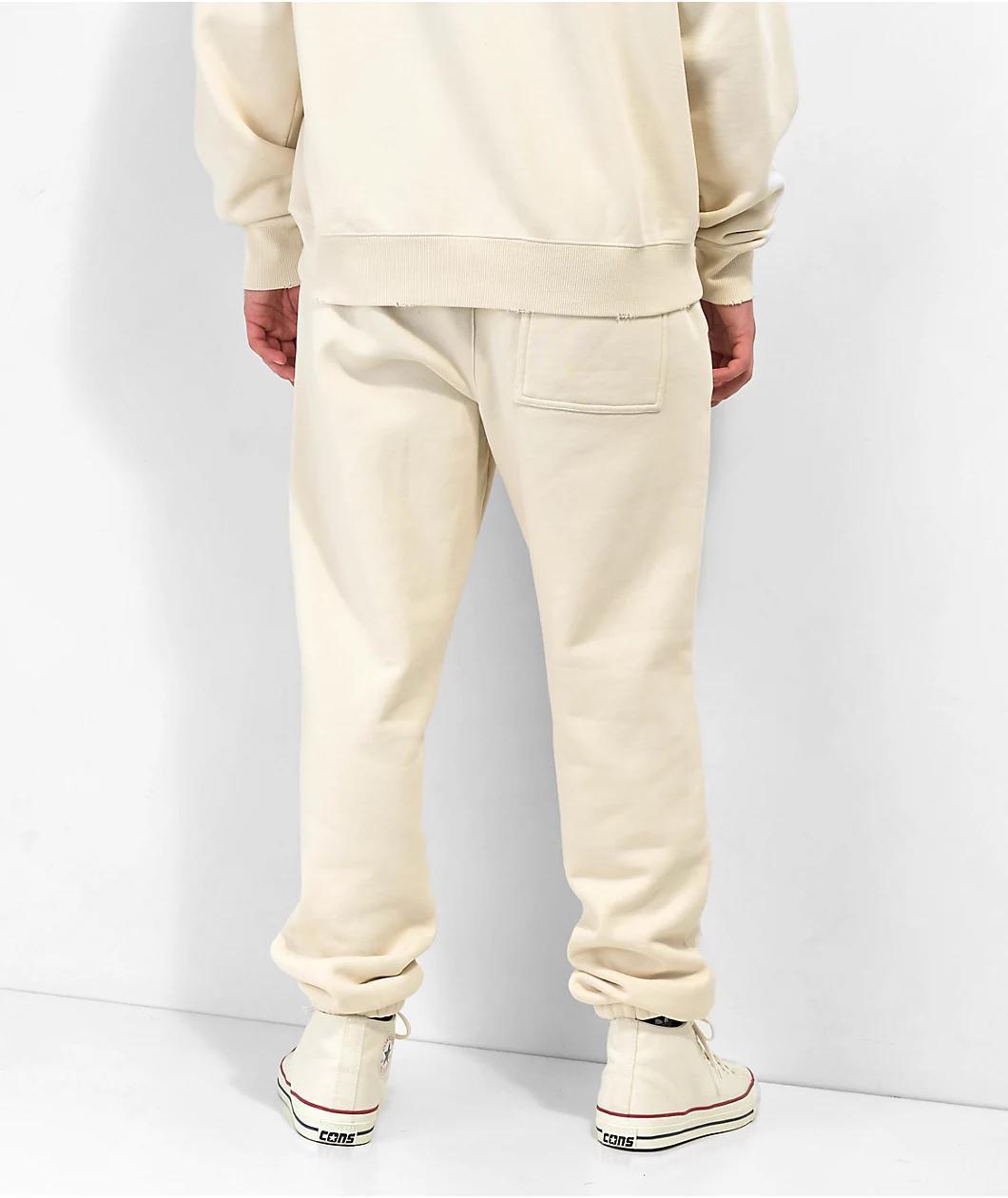 Ninth Hall Fundamentals Cream Relaxed Sweatpants Product Image