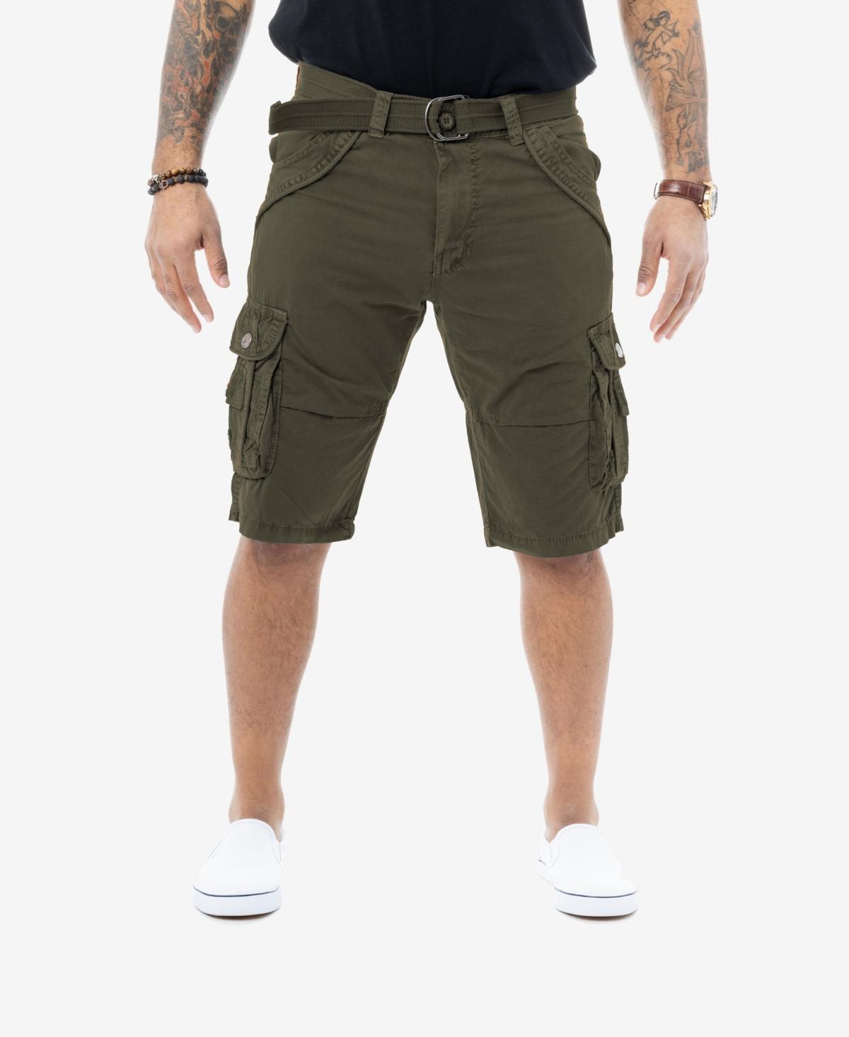 X-Ray Mens Belted Double Pocket Cargo Shorts Product Image