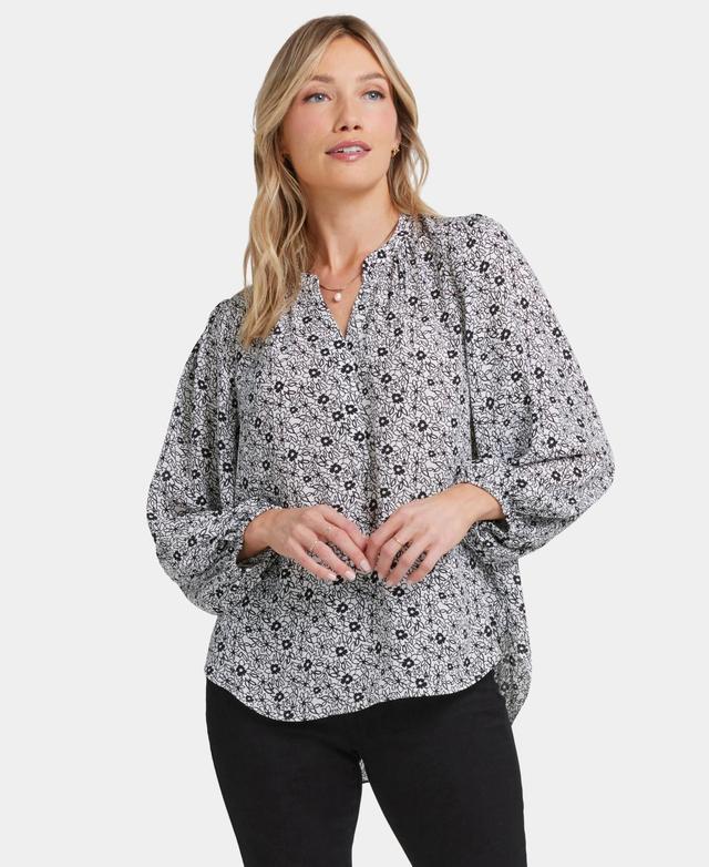 Nydj Womens Puff Sleeve Popover Top Product Image