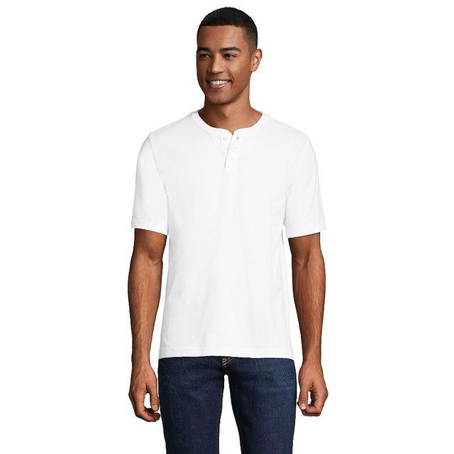 Big & Tall Lands End Super-T Henley, Mens Radiant Blue Product Image