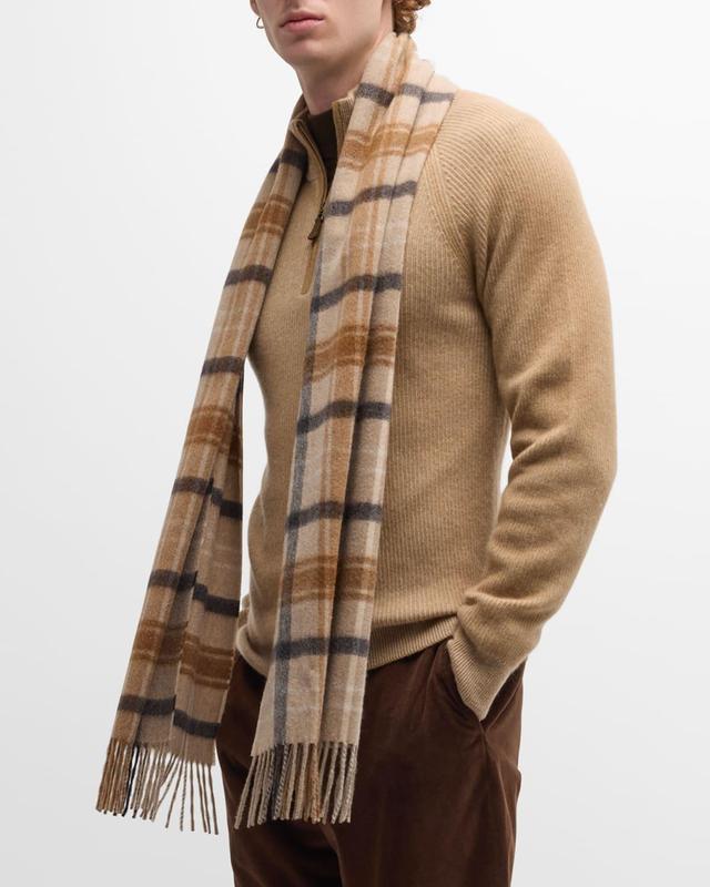 Mens Plaid Cashmere Scarf Product Image