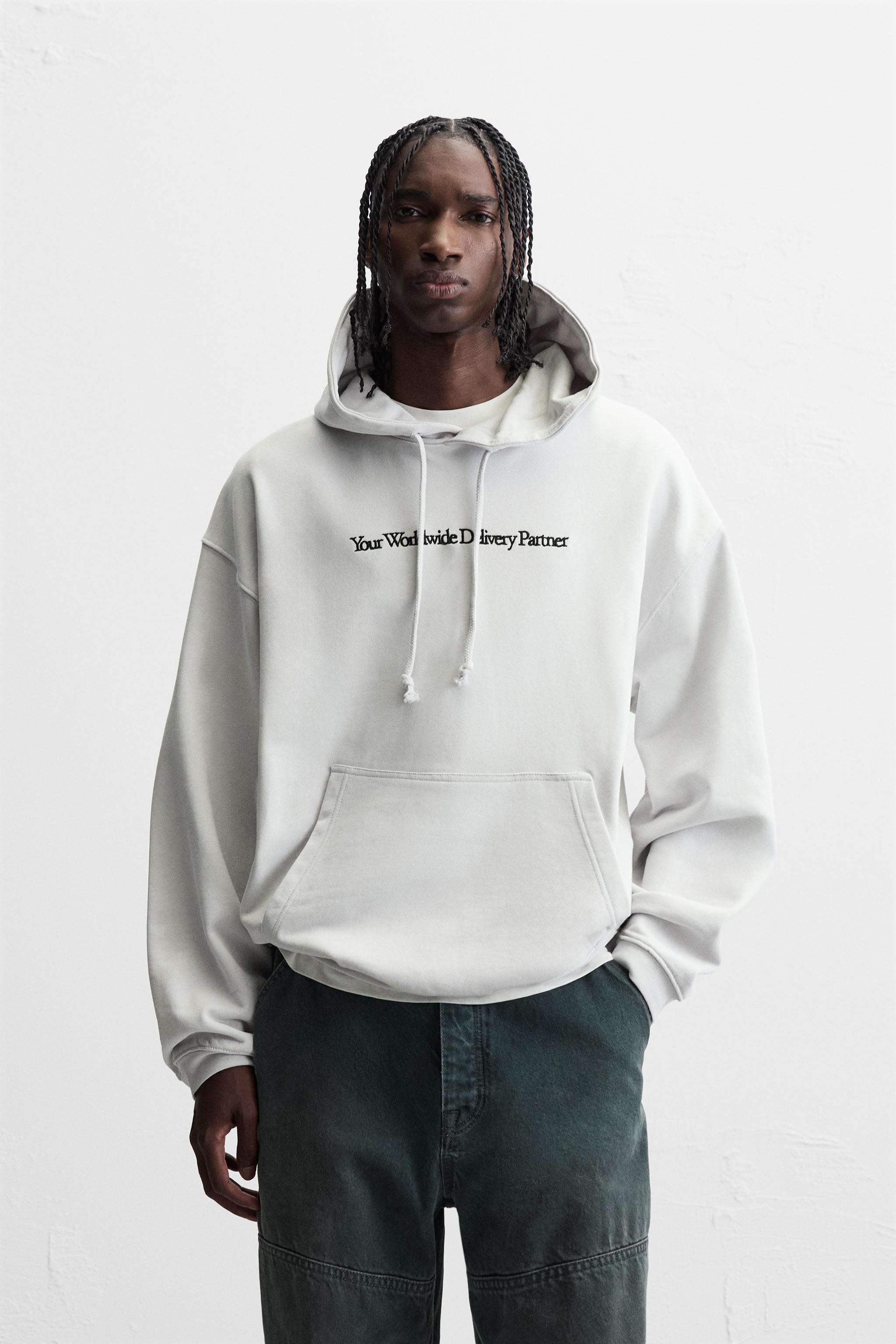 EMBROIDERED TEXT SWEATSHIRT Product Image