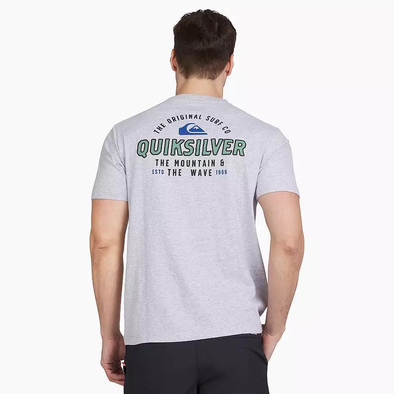 Mens Quiksilver Back Graphic Tee Blue Blazer Product Image