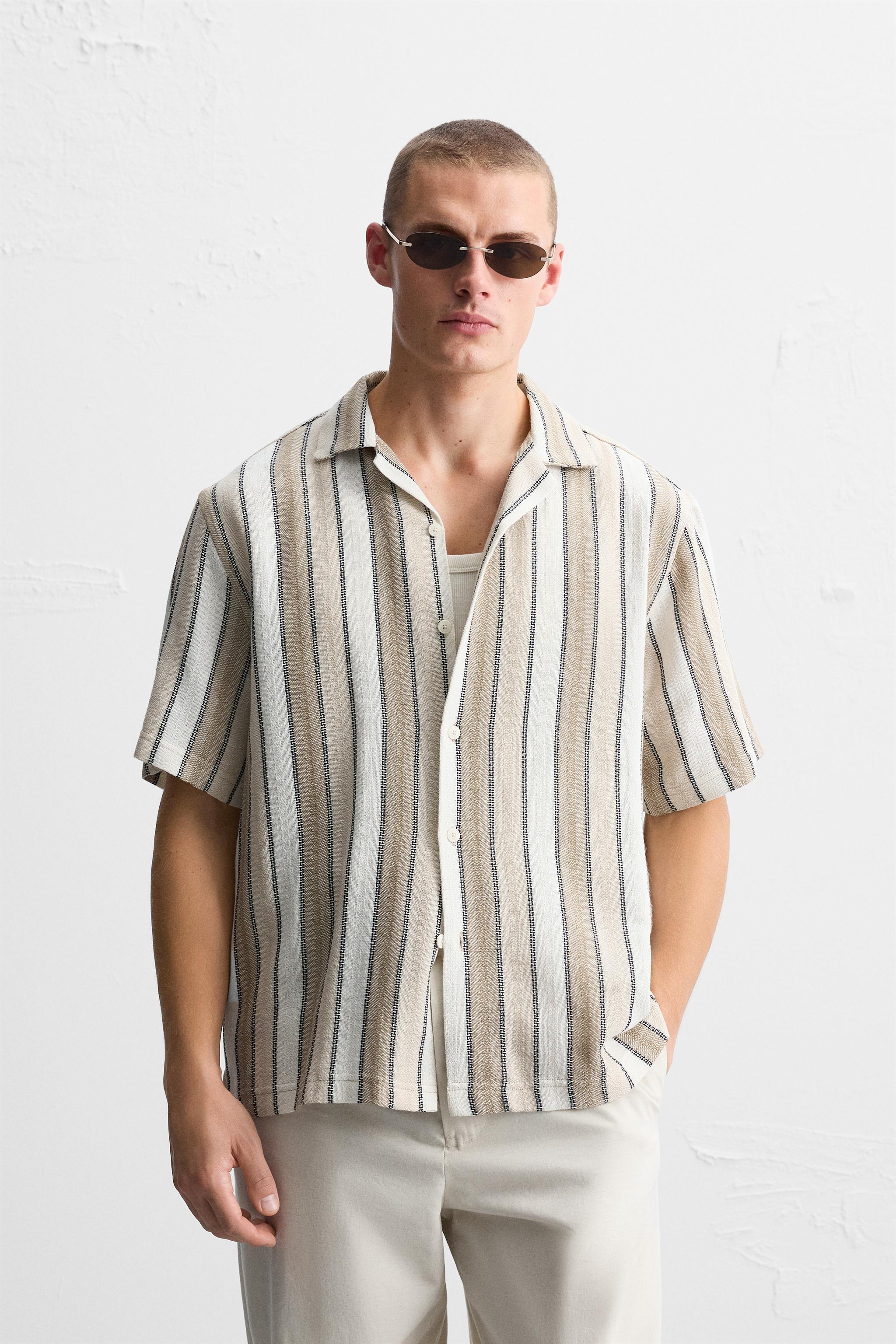 TEXTURED STRIPED SHIRT Product Image