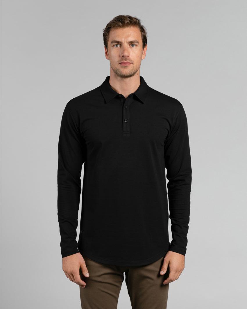 Drop-Cut Long Sleeve: LUX Polo Product Image