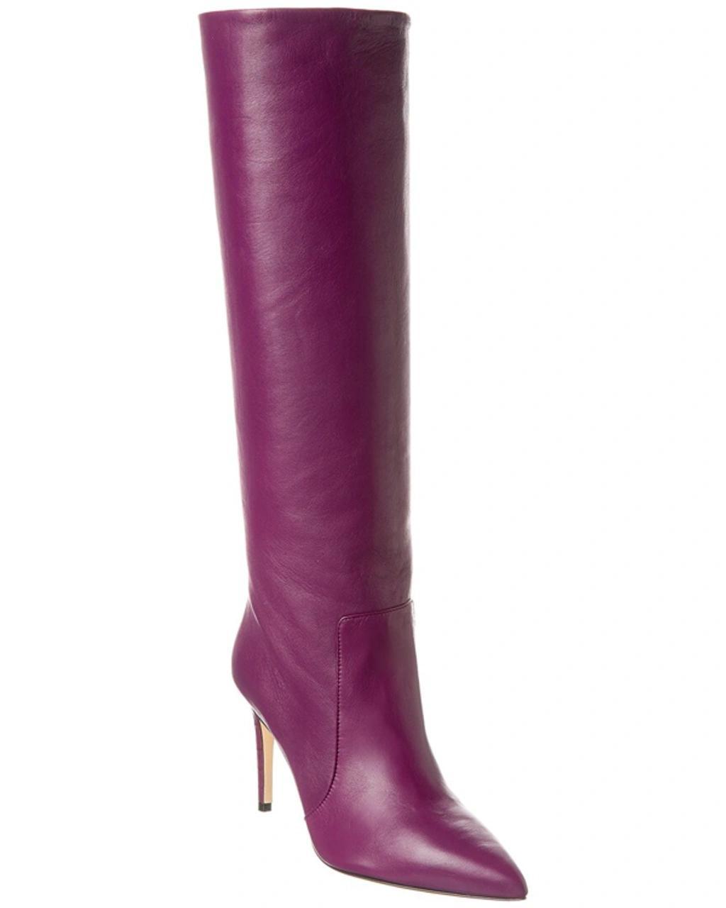 PARIS TEXAS Stiletto Leather Knee-high Boot In Purple Product Image