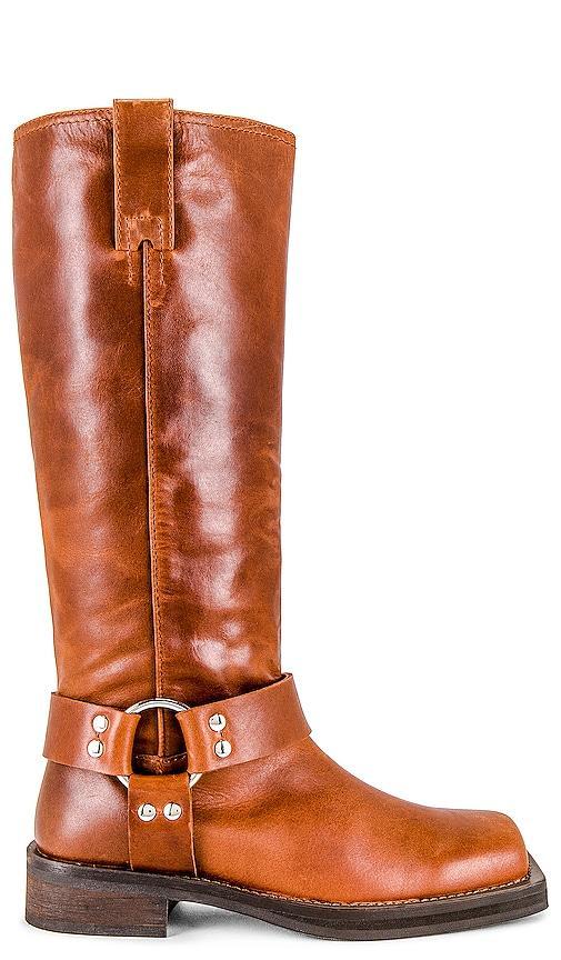 Tony Bianco Biker Boot in Cognac - Cognac. Size 10 (also in 5, 6, 7, 8, 9). Product Image