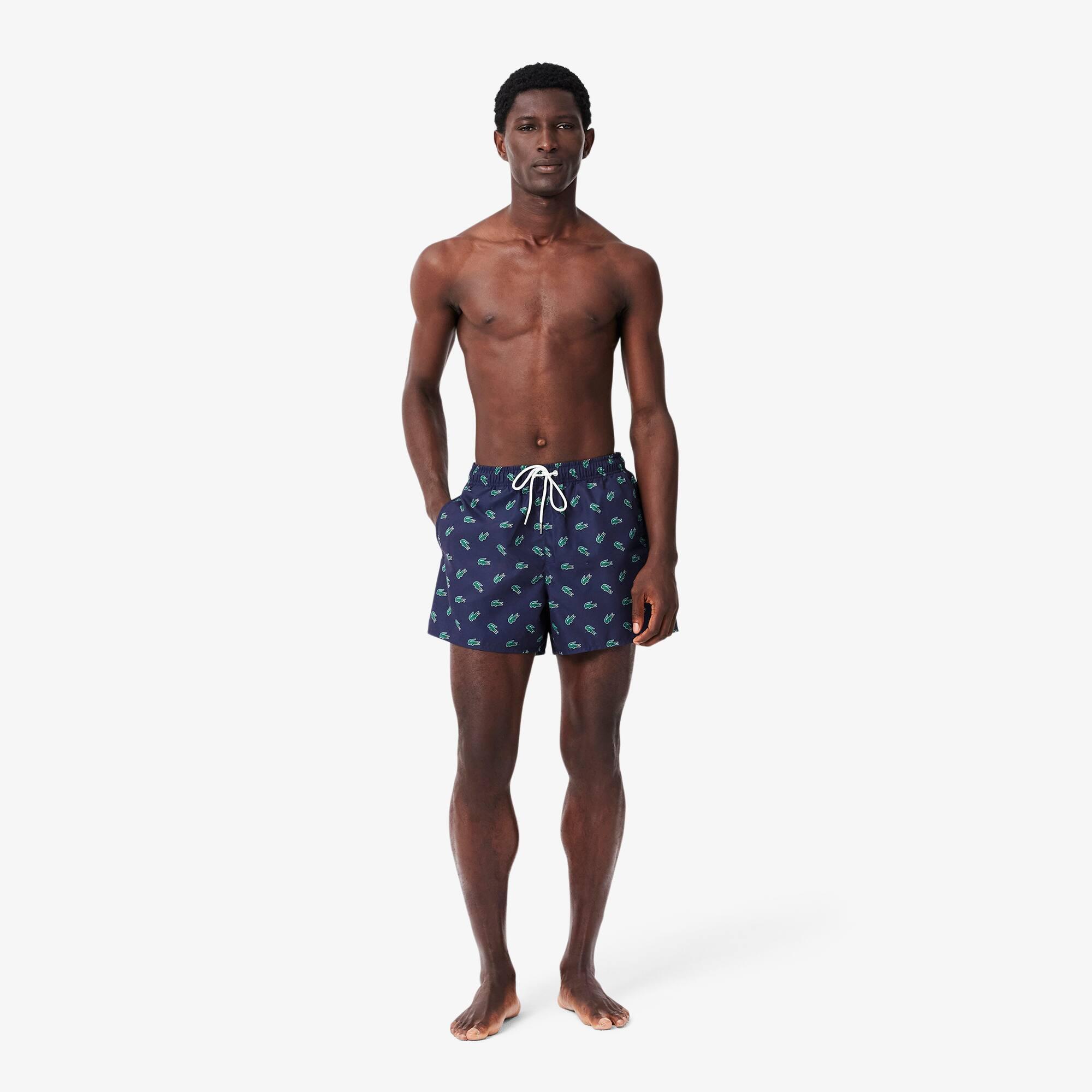 Crocodile Print Swim Trunks Product Image