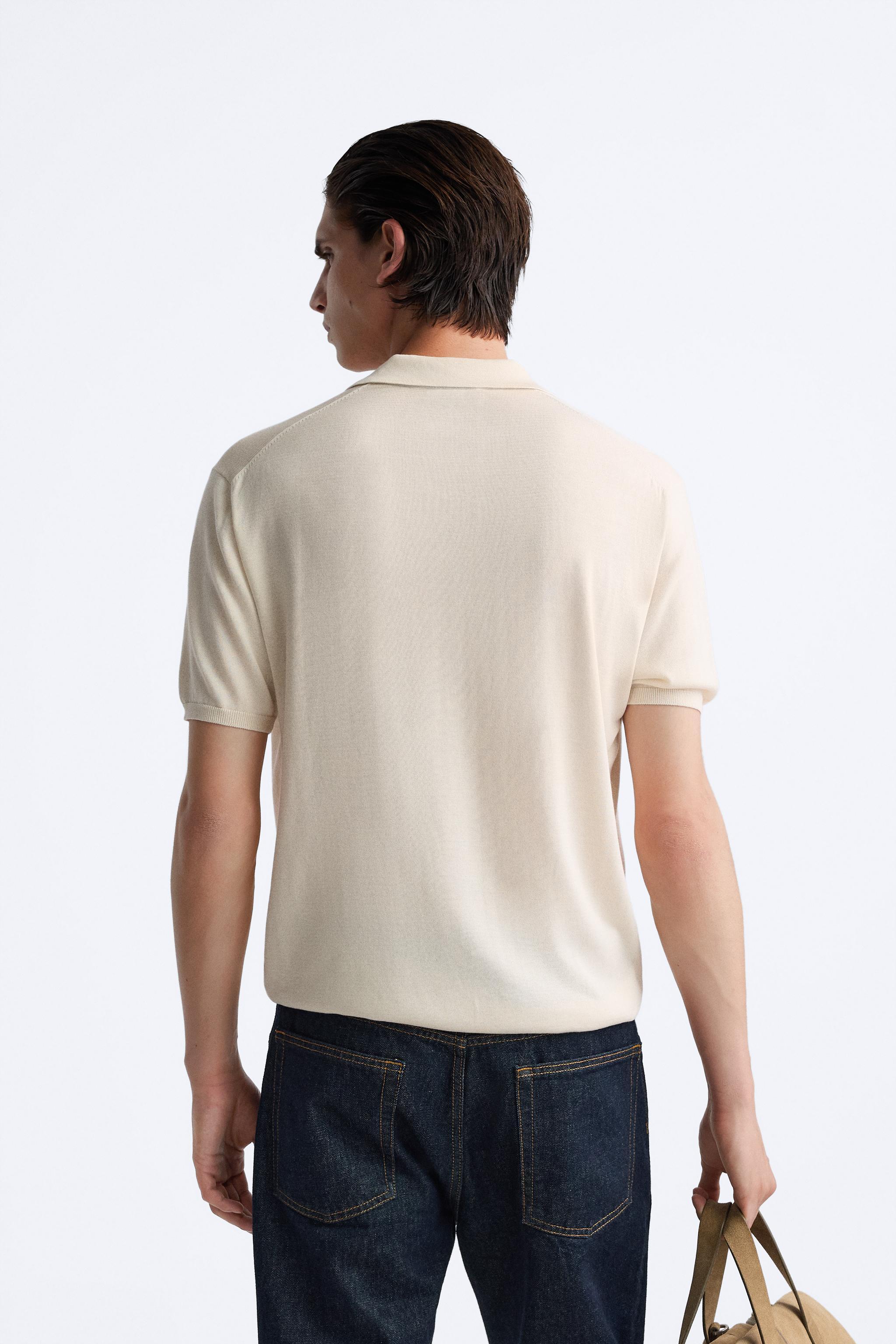 LYOCELL BLEND KNIT POLO SHIRT Product Image