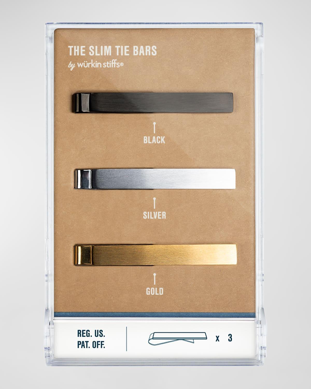 Wrkin Stiffs Set of 3 Slim Tie Bars Product Image