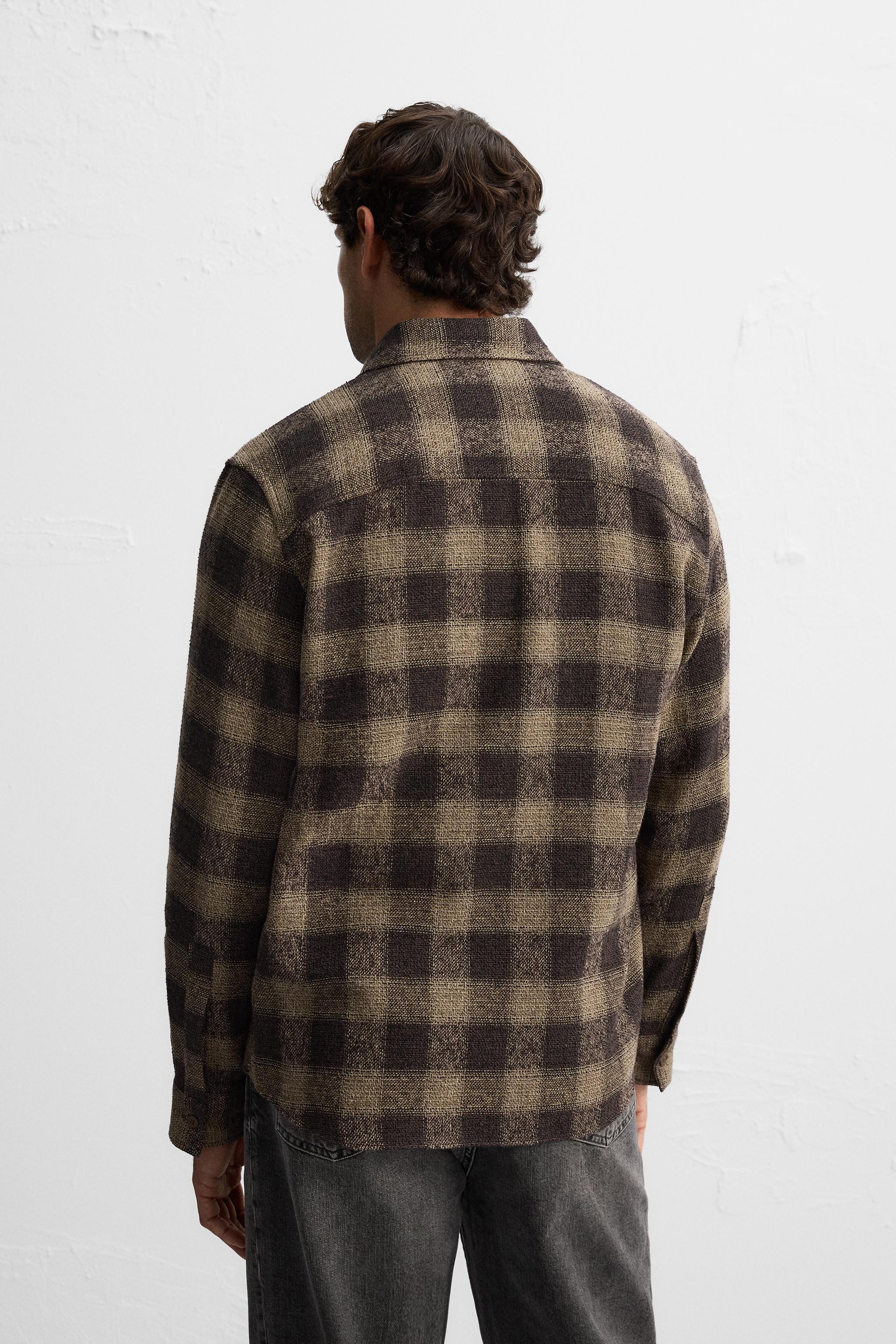 TEXTURED CHECKERED SHIRT Product Image