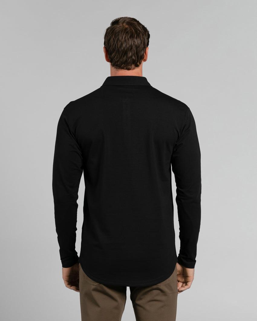 Drop-Cut Long Sleeve: LUX Polo Product Image