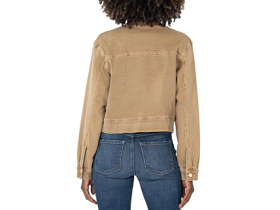 KUT from the Kloth Elle Crop Jacket with Drop Shoulder Flaps Frt Pocket (Cinnamon) Women's Jacket Product Image