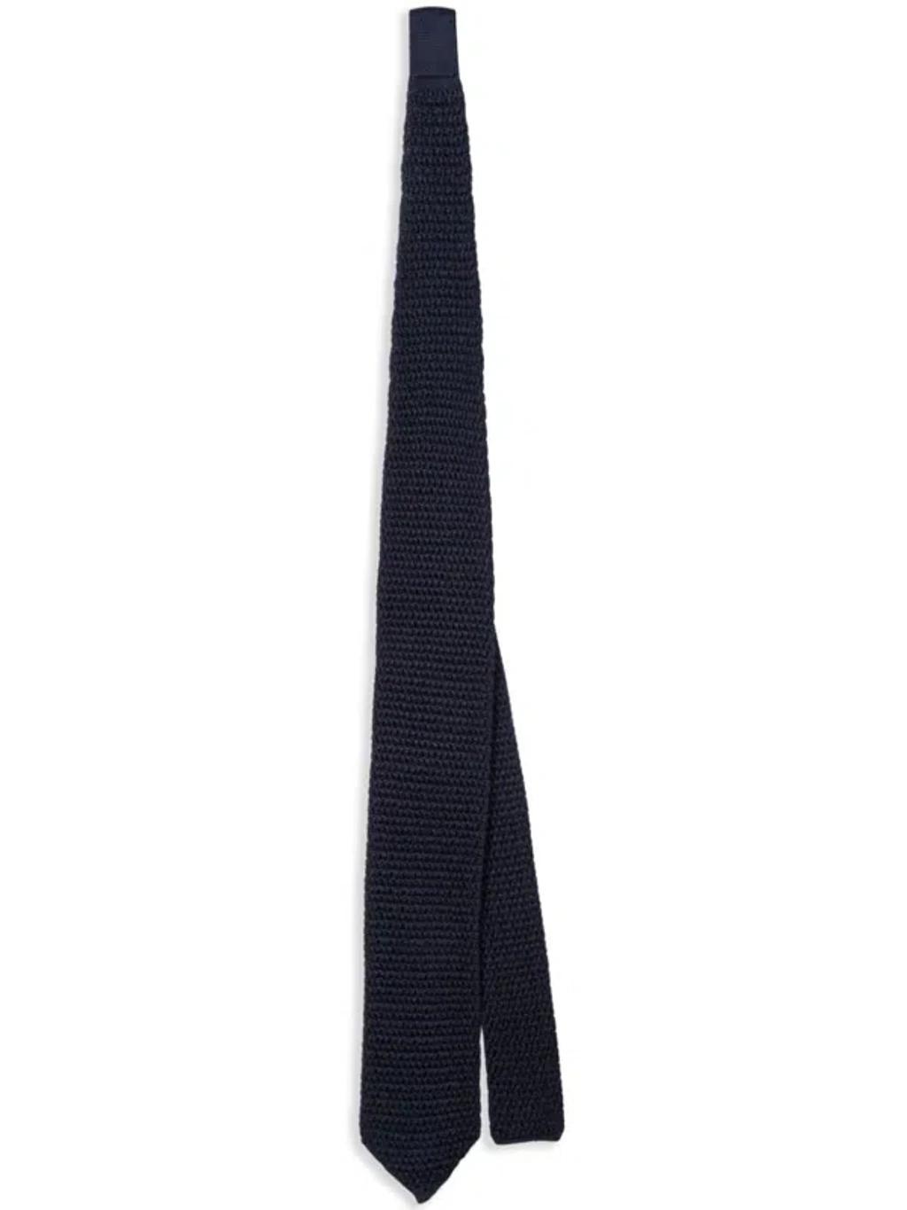 TOM FORD Knitted Tie In Blue Product Image