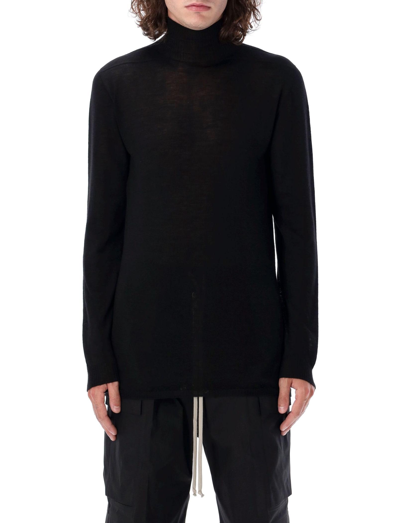 RICK OWENS Level Turtle Sweater In Black Product Image