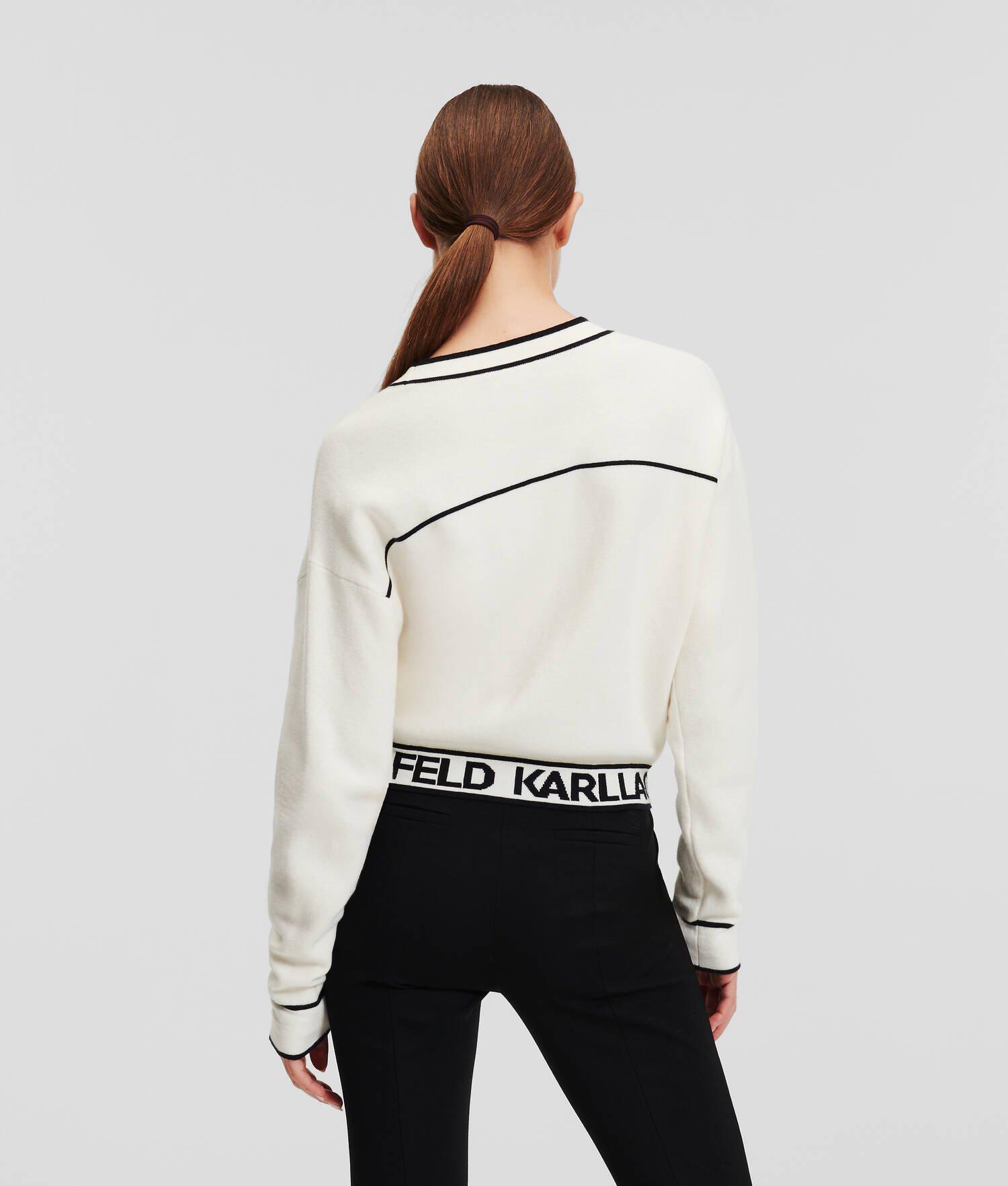 CROPPED KARL LOGO CARDIGAN Product Image