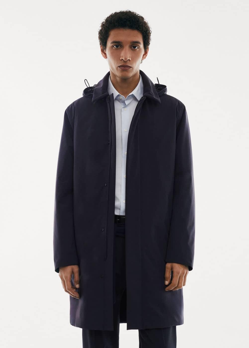 MANGO MAN - SOFEELATE® padded parka with hood navyMen Product Image