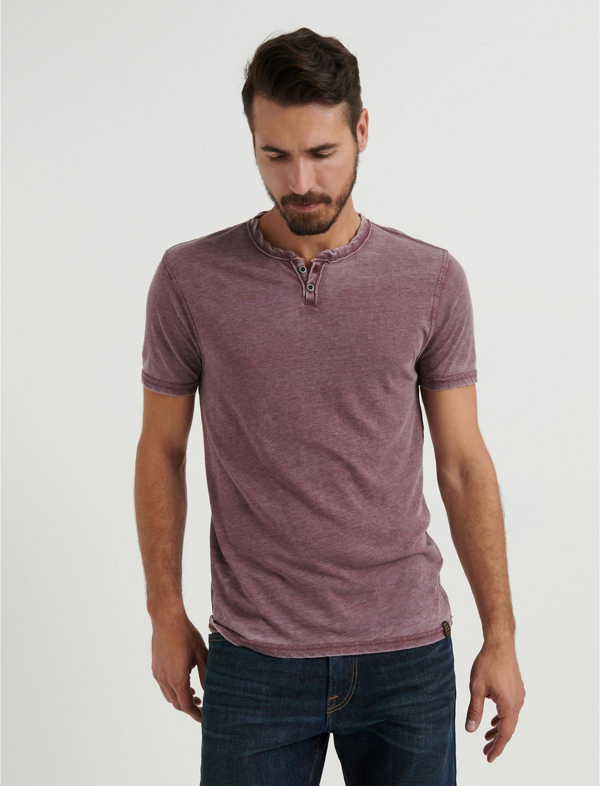 Lucky Brand Button Notch Neck T-Shirt Product Image