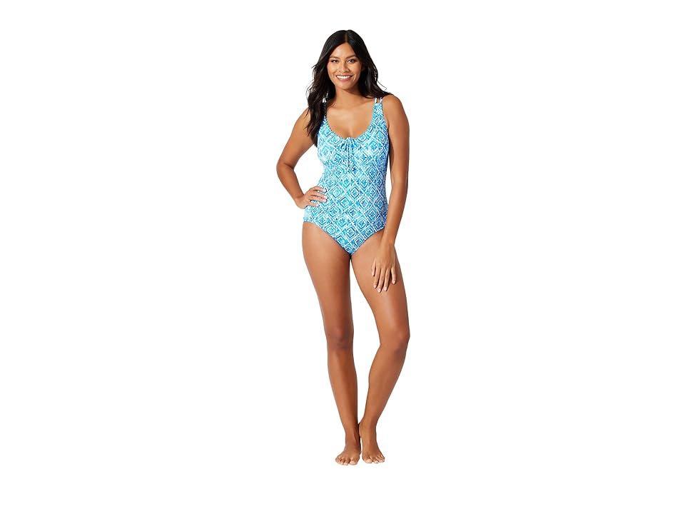 Island Cays Shell V-Neck One-Piece Swimsuit Product Image