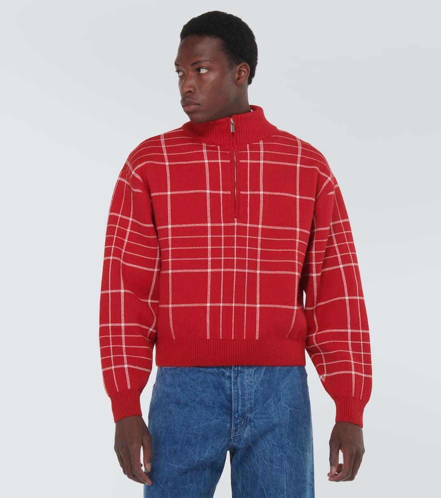 JACQUEMUS La Maille Carro Wool-blend Sweater In Red Product Image