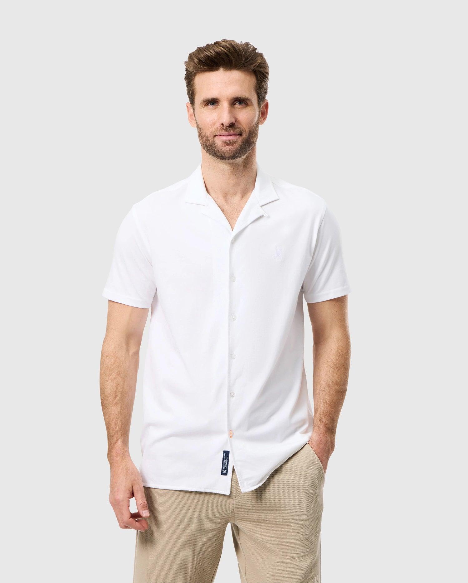 MENS KELLER CAMP COLLAR SHORT SLEEVE SHIRT - B6Q448C200 Male Product Image