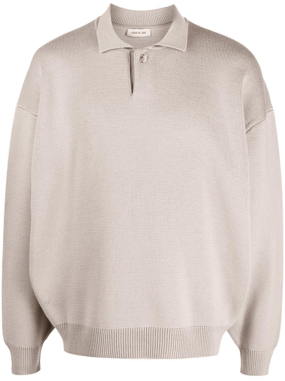 Wool Polo Shirt In Neutrals Product Image