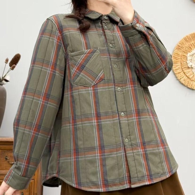 Long-Sleeve Plaid Shirt product image