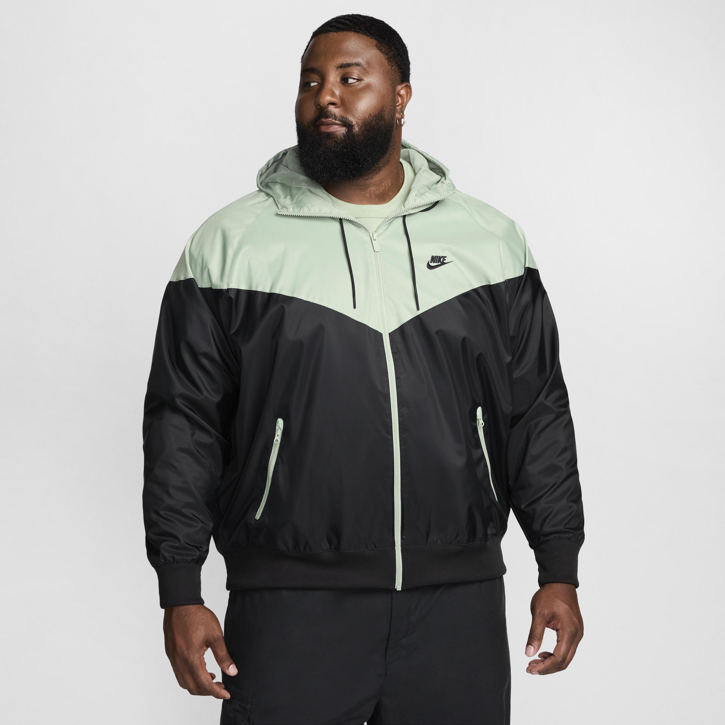 Nike Mens Nike Woven Windrunner Lined Hooded Jacket - Mens Grey/Black Product Image