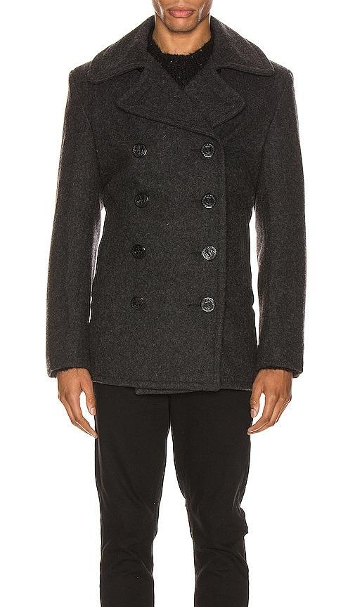 Schott NYC Slim Fit Wool Blend Peacoat Product Image