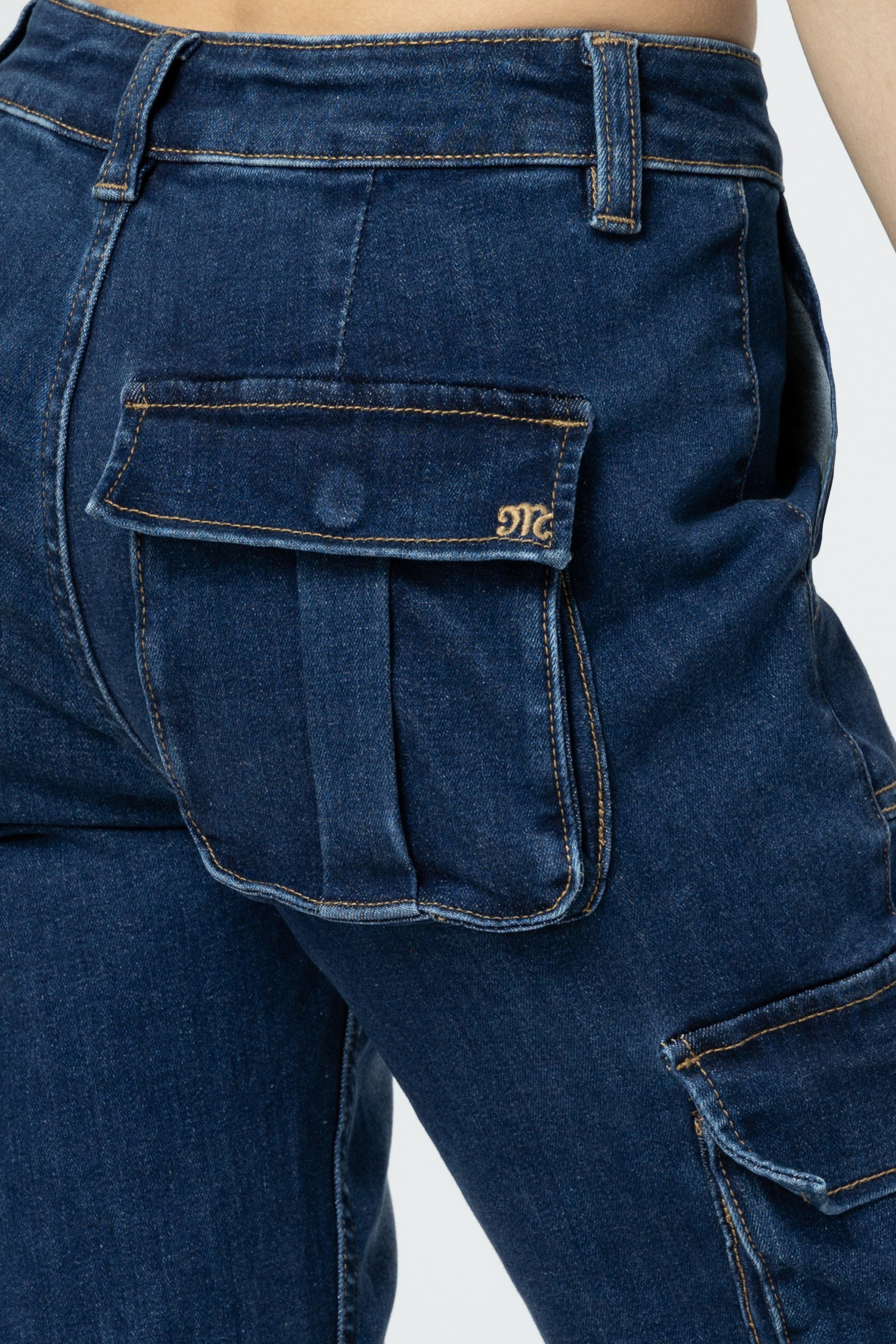 Denim Cargo Jeans Product Image