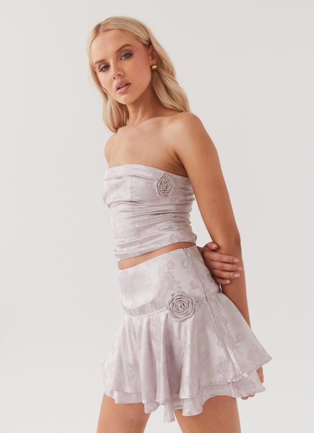 Jasmine Rose Mini Skirt - Rosette Haute Product Image