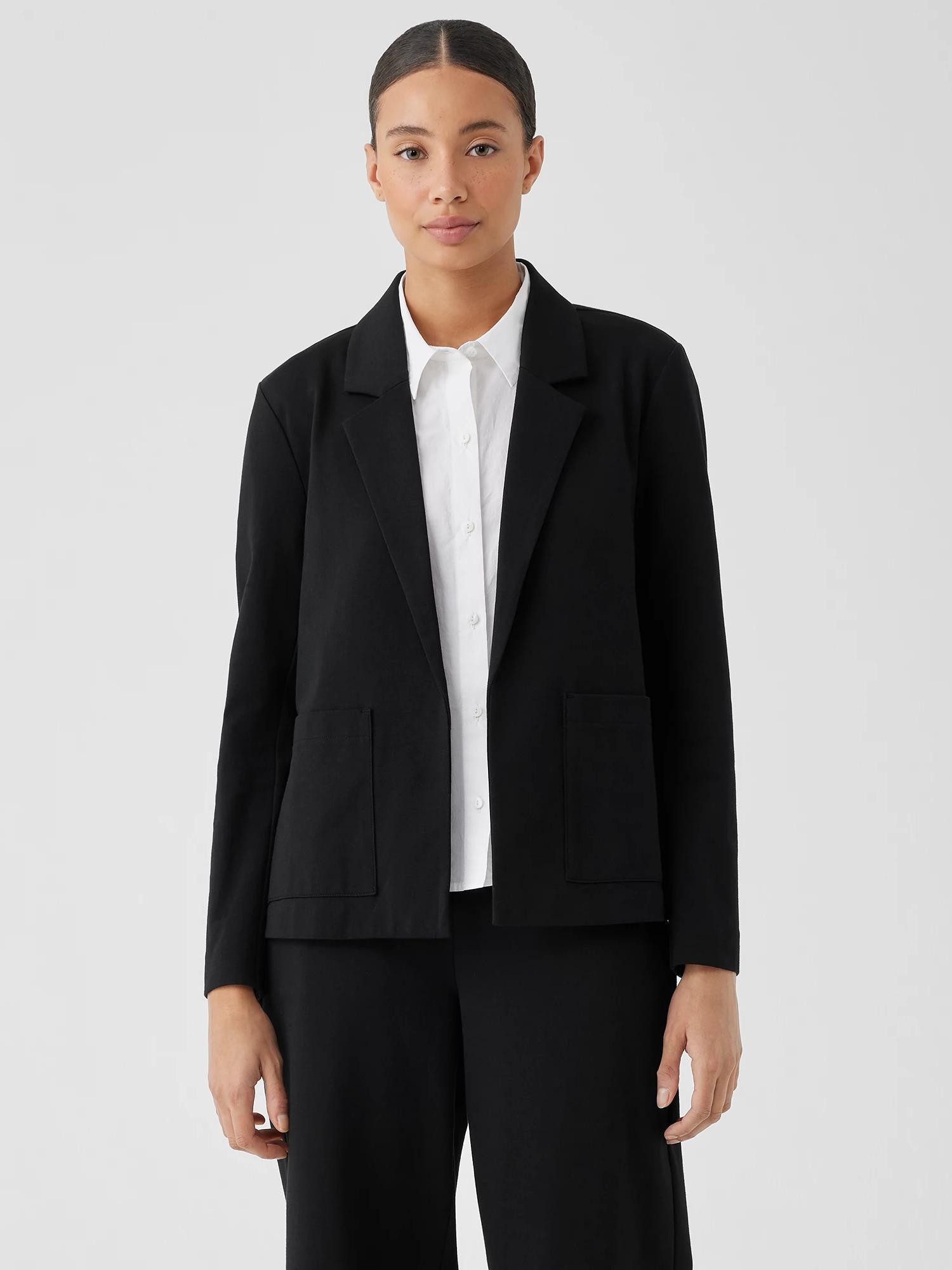 EILEEN FISHER Cotton Ponte Blazerfemale Product Image