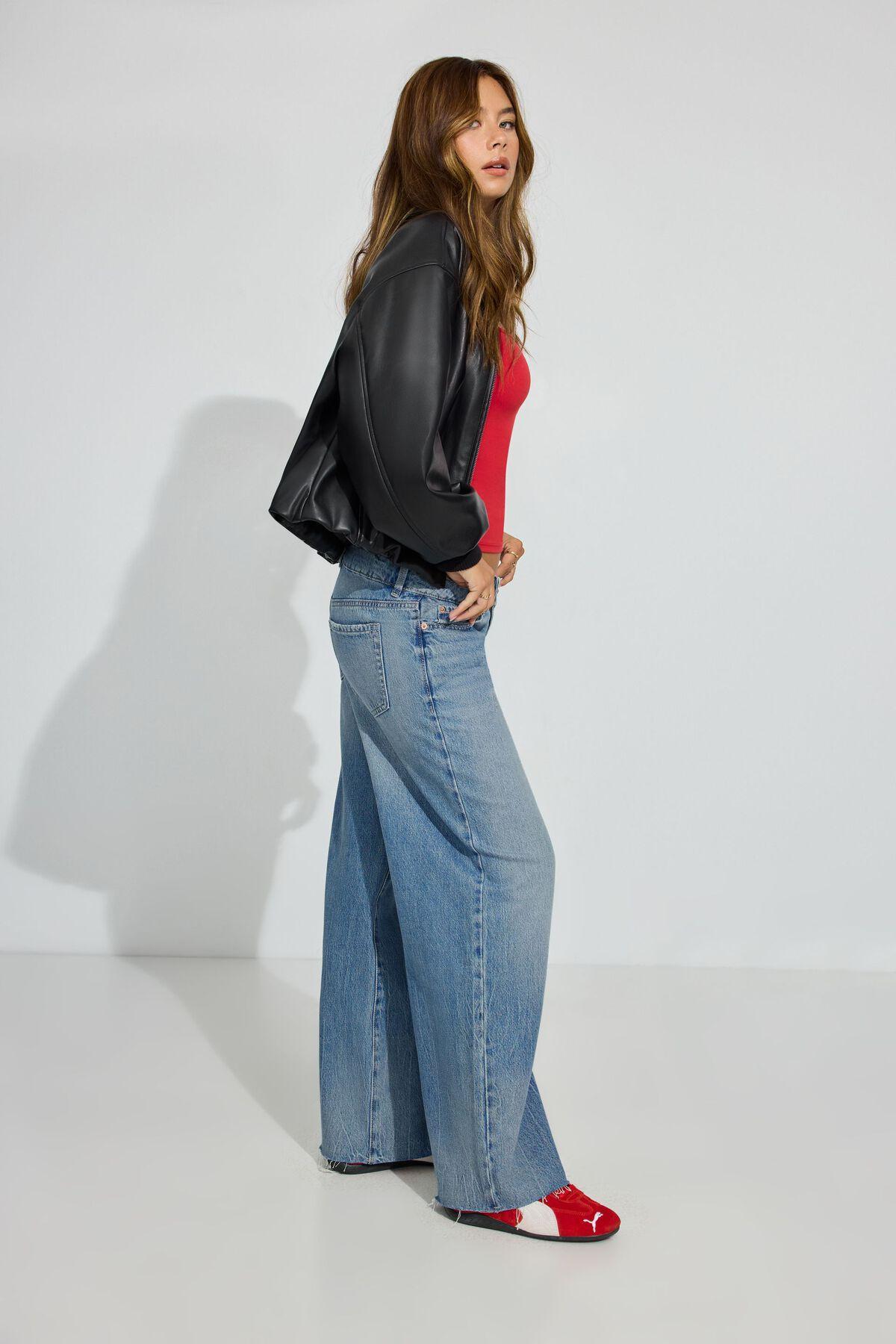 Low Rise Wide Leg Jeans Product Image